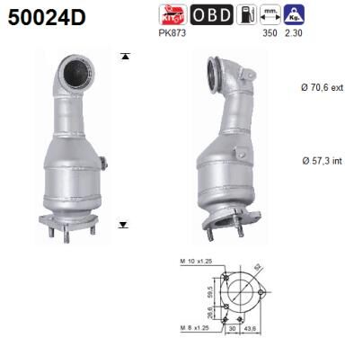 As Katalysator 50024d Für Chevrolet