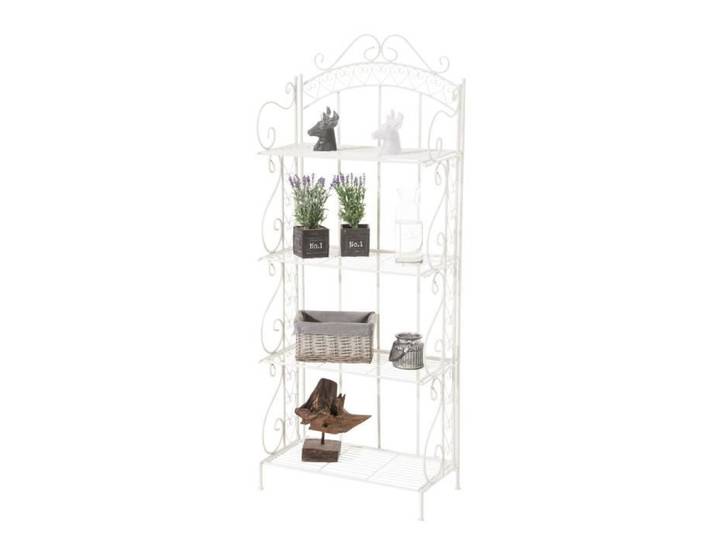Etagère en fer forgé - CLP - Antje - Blanc - Elégance - Chic - 61x33x153 cm
