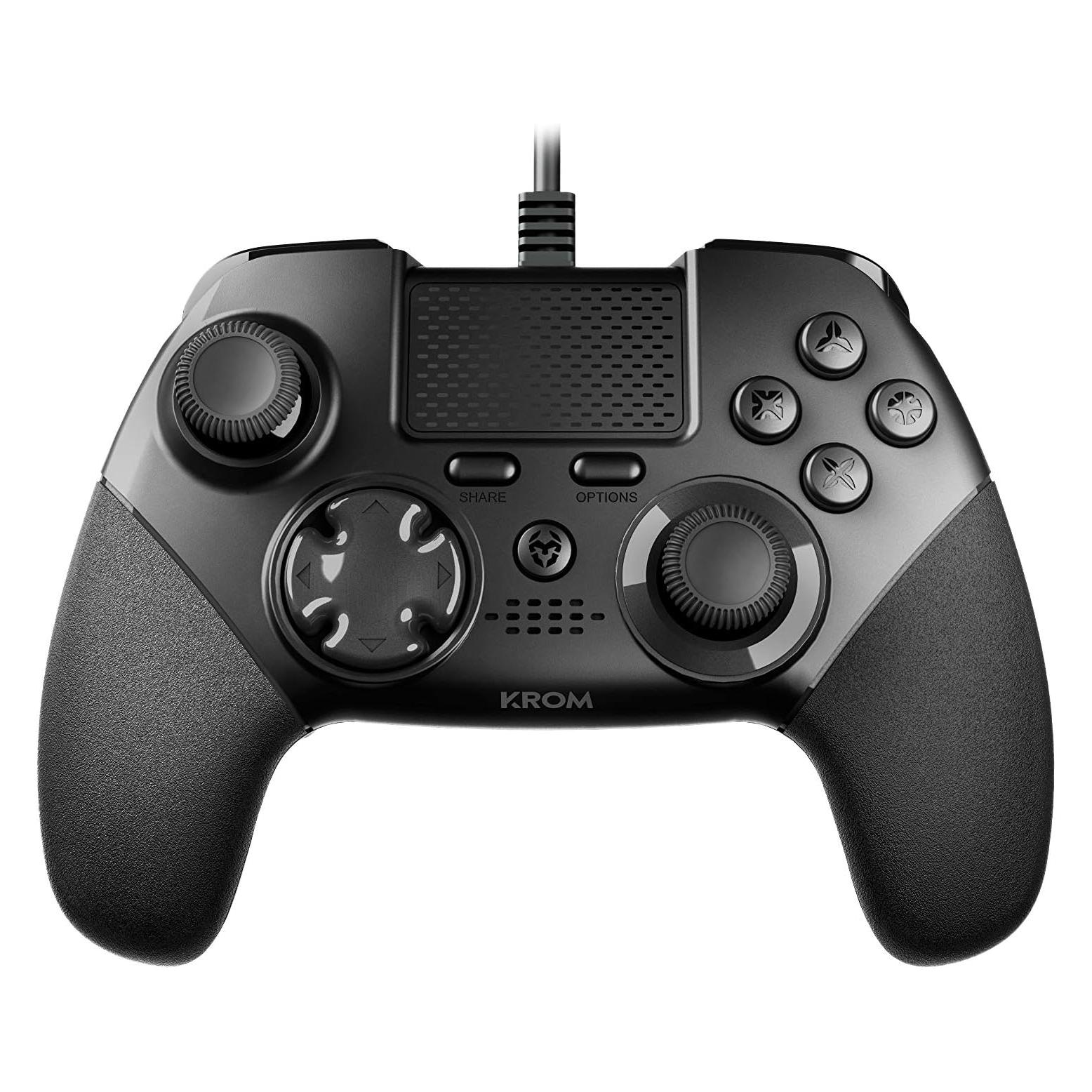 Krom Kaiser Schwarz USB Gamepad Analog / Digital PC (PC, PS3, PS4) (NXKROMKSR)