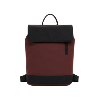 Rucksack EMILY & NOAH "Rucksack E&N Le Havre RUE 09", Gr. B/H/T: 33cm x 36cm x 12cm, rot (wine kombi 682), Polyurethane, Rucksäcke Rucksack