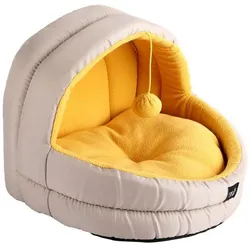 Beeztees Minus One Hideaway Cat Cave Yellow (Katze), Hundebett + Katzenbett