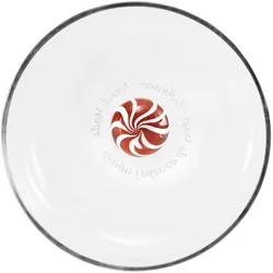 Zafferano Bilia Candy-Serie, 4er-Set Trinkgläser, bernsteinfarben, mundgeblasenes Borosilikatglas mit dekorativer, innenliegender Streifenkugel, modernes Design