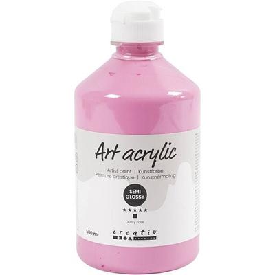 Creativ Company Acrylfarbe, Mattglänzend, Deckend, Staubrosé, 500 ml/ 1 Fl.