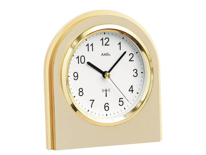 Funk-Uhr Lebu Metalloberfläche 13 x 13 x 6cm Multicolor/Gold