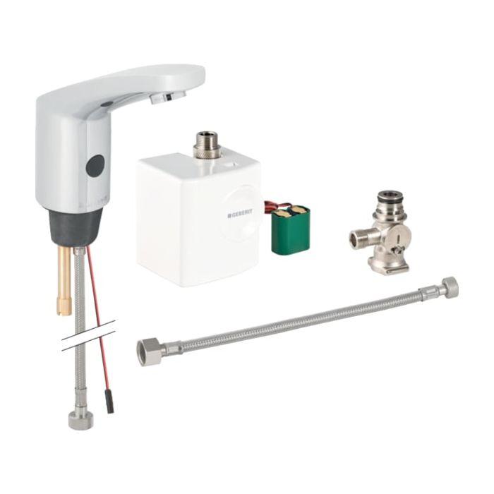 Geberit Typ 185 Infrarot-Waschtischarmatur 116365211 Generator, mit Untertischmischer, hochglanz-verchromt
