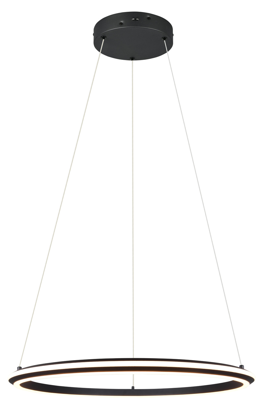 Trio Amador Hanglamp Zwart Modern Rond Metaal Ø 75 cm