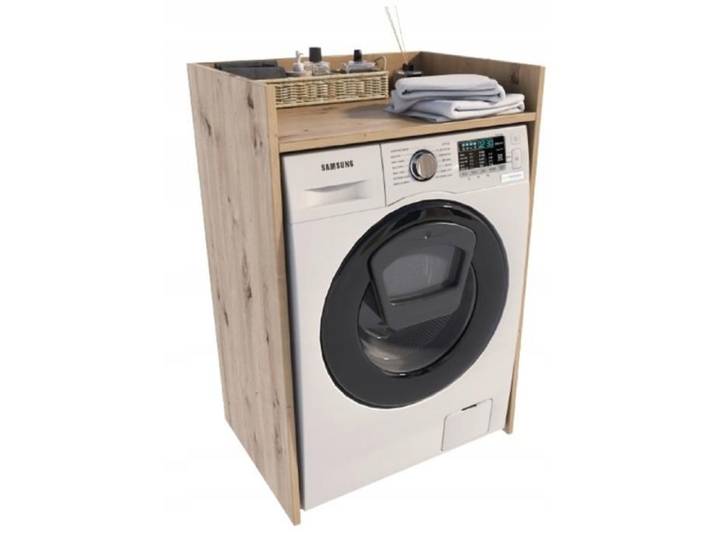 Armoire Lave-Linge TS Chêne Artisanal - Meuble Pratique - 98x66x51.8 cm - Chêne
