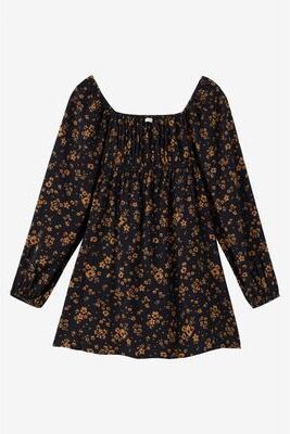 O'Neill s Adrian Maya Floral Short Dress in Black, Size Small, Viscose