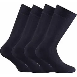 ROHNER Rohner Basic Unisex Socken, 4er Pack - Bambus, Kurzsocken, Größe 35-38 in Blau Blau