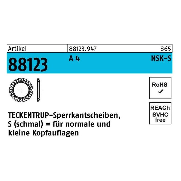 Teckentrup Sperrkantscheibe R 88123 NSK-S 12 A 4 (881239470120000)