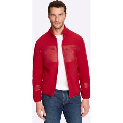 Fleecejacke MARCO DONATI, Herren, Gr. 52/54, rot, 100% Polyester, Webware:100% Polyester, unifarben, Jacken Fleecejacke