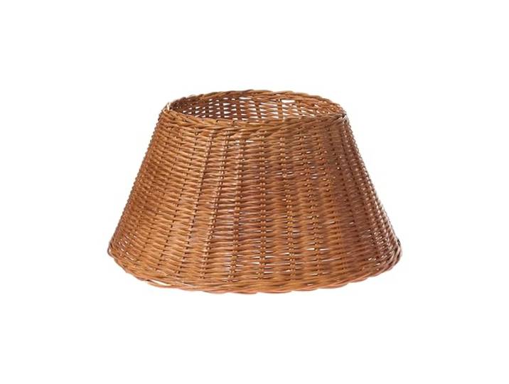 Beliani Weihnachtsbaumkragen Naturfarben Rattan Rund Handgefertigt Benötigt keine Montage, 47 x 47 x 24 cm