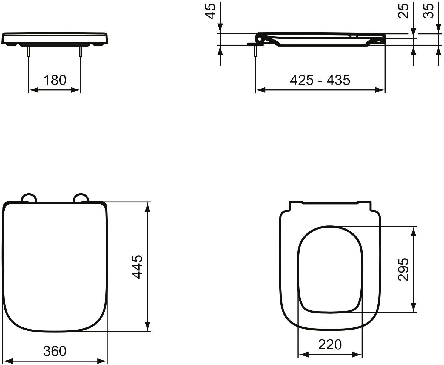 Ideal Standard life B WC-Sitz Wrapover,  abnehmbar mit Softclosing