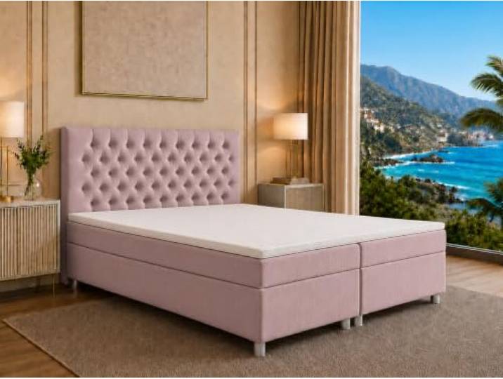 Best For Home Trinity K-14 Boxspringbett 200x200 cm mit Matratze & Stauraum