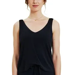 Bread and Boxers Pyjama Tank Top Schwarz Modal Medium Damen
