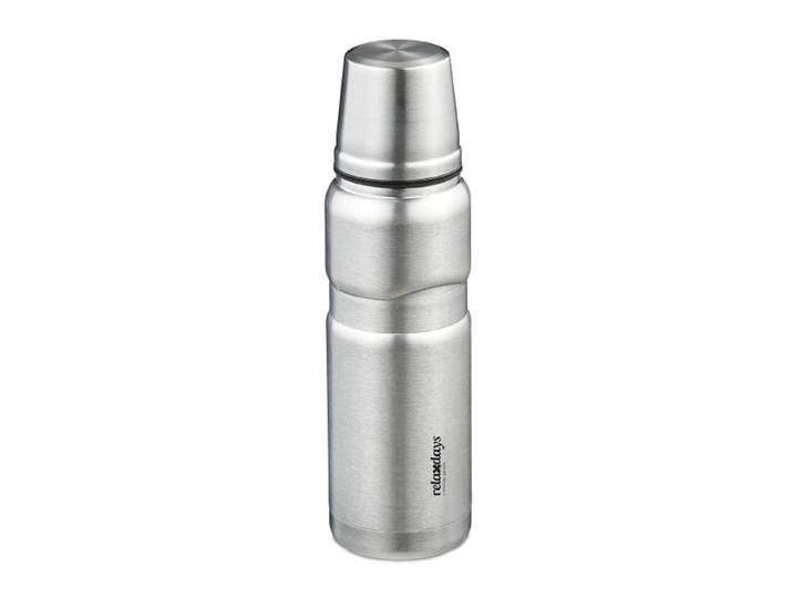 Relaxdays Trinkflasche mit Becher 500 ml