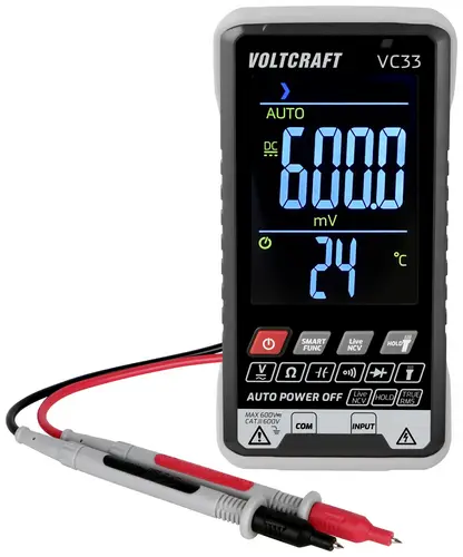 VOLTCRAFT VC33 Hand-Multimeter kalibriert (ISO) digital CAT III 600V Anzeige (Counts): 5999