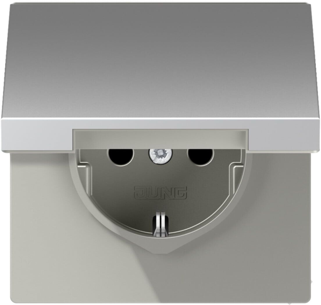 Jung SCHUKO-Steckdose aluminium AL 1520 KL (AL1520KL)