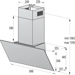 Hisense WHI941H8B Dunstabzugshaube, Dunstabzugshaube, Schwarz