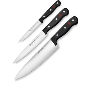 Wüsthof Messerset Gourmet 1125060307, mit Edelstahlklinge, mit Kunststoffgriff, 3-teilig