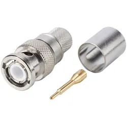 Telegärtner BNC Crimp-Kabelstecker, gerade, nickelfarben