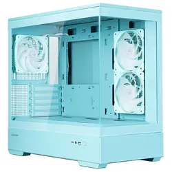 Zalman Boitier Mini Tour Micro ATX P30 V2 ARGB avec panneaux vitrés (Menthe) (mATX, Mini-ITX), PC Gehäuse, Grün