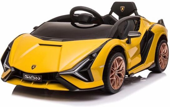 Elbil Lamborghini Sian Børnebil, 12v, Gul