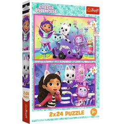 Puzzle - 2x24 - Spaß mit Gabby - Universal Gabbys Puppenhaus Trefl 34433