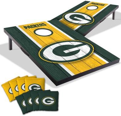 Skip's Garage Green Bay Packers NFL Compact 2x3 Tailgate Cornhole Board Set