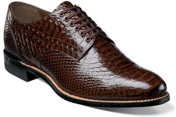 Stacy Adams Madison Anaconda - Mens 9 Brown Oxford Shoes D