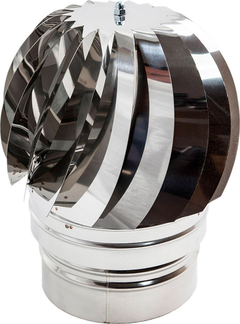 zinco group 12 Ø15 Fumaiolo Turbo In Acciaio Inox Terminale Antivento Attacco Tondo Dimensioni Ø Cm. 15 Adatto A Sistemi Di Aerazione / Espulsione Di Esalazioni Gassose - 12