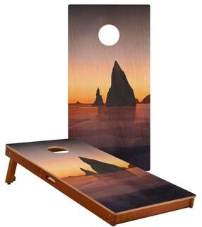 Skip's Garage Olympic National Park Solid Mahogany All-Weather Cornhole Boards