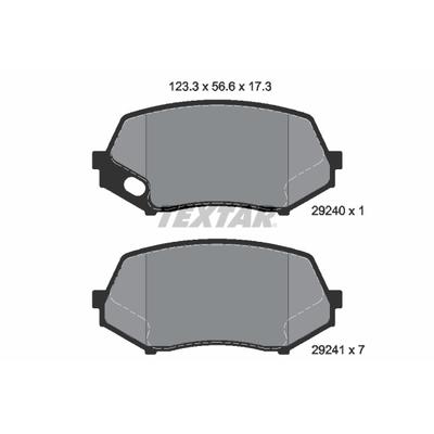 TEXTAR Bremsbelagsatz, Scheibenbremse 2924001 für MITSUBISHI FUSO (MITSUBISHI)
