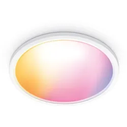 WIZ Smarte Superslim LED Deckenleuchte in Weiß WLAN/Wi-Fi Ø54cm RGBW leistungsstark für große Räume