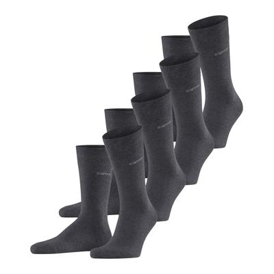 Socken ESPRIT "Solid", Herren, Gr. 40-46, grau (anthrazit melange), Baumwollmischung, unifarben, normal, Socken Socken, uni Socken, Basic Vorteilspack, wadenhoch