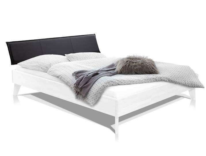 CALIDO 4-Fuß-Bett mit Polsterkopfteil, Material Massivholz