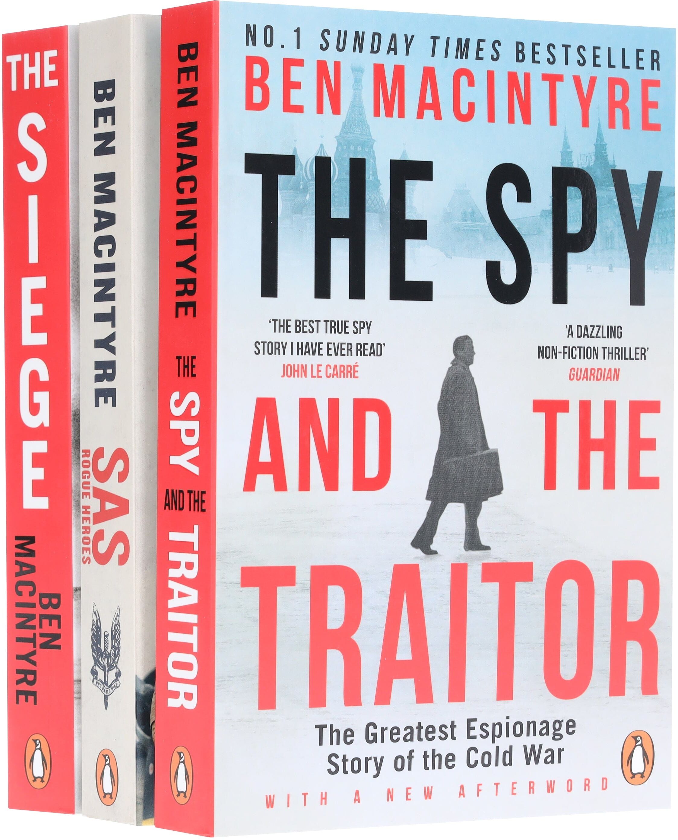 The Spy and the Traitor, SAS: Rogue Heroes & The Siege: By Ben Macintyre 3 Books Collection Set - Non Fiction - Paperback Penguin Random House
