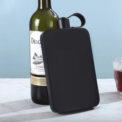 Uplift Essentials 500ML Stainless Steel Flat Square Hip Flask black