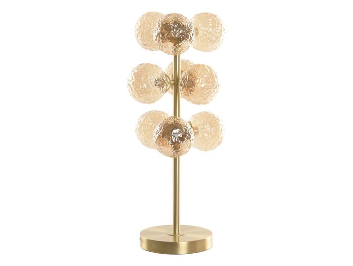 Lampe boules en verre doré 24x24x58 cm