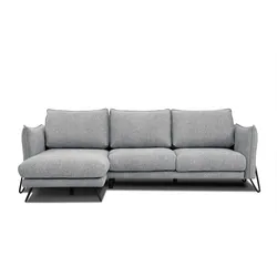 ECKSOFA HOSTEN 4-Sitzer, grau
