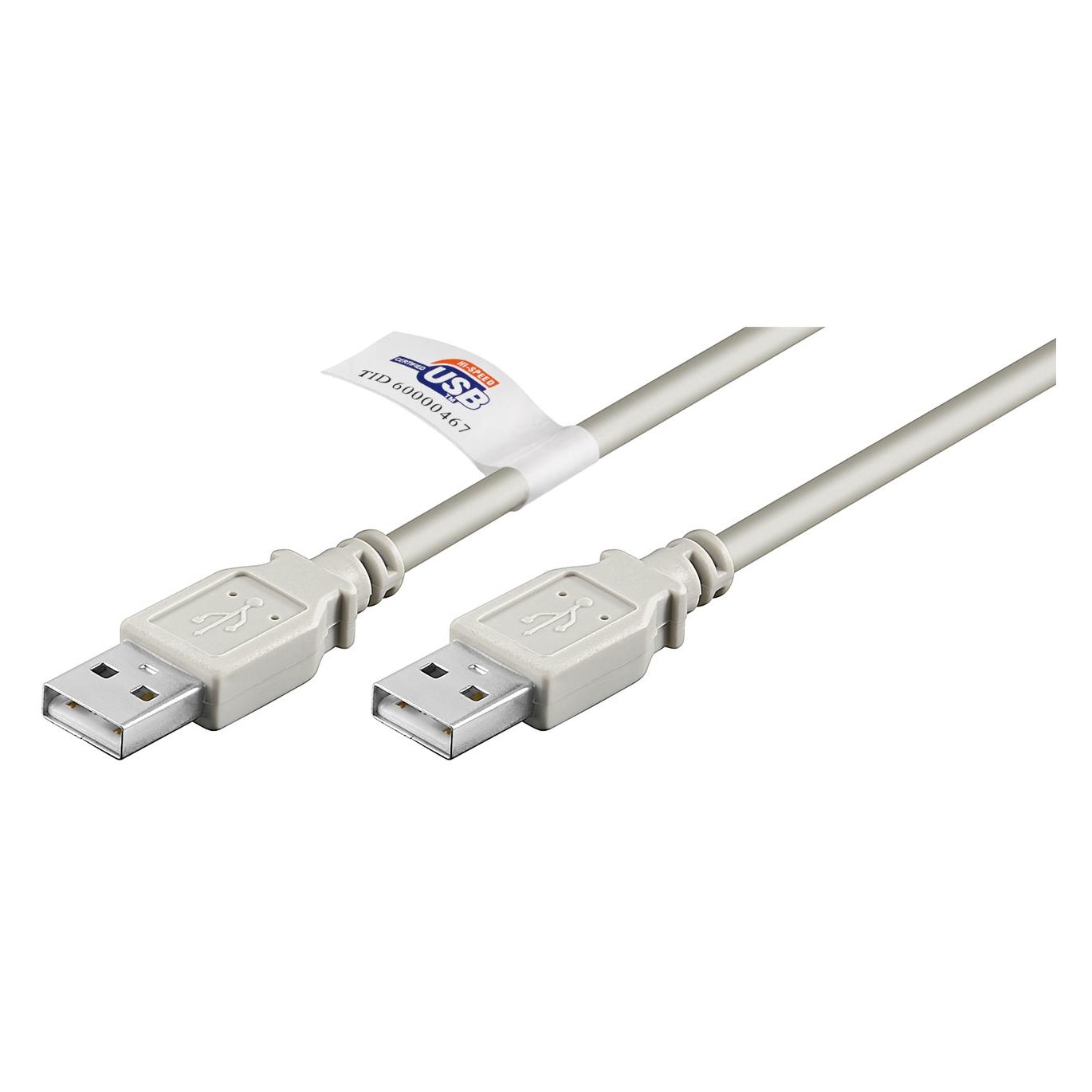 Goobay USB 2.0 Hi-Speed Kabel mit USB Zertifikat, Grau, 5 m (5 m, USB 2.0) (83138)