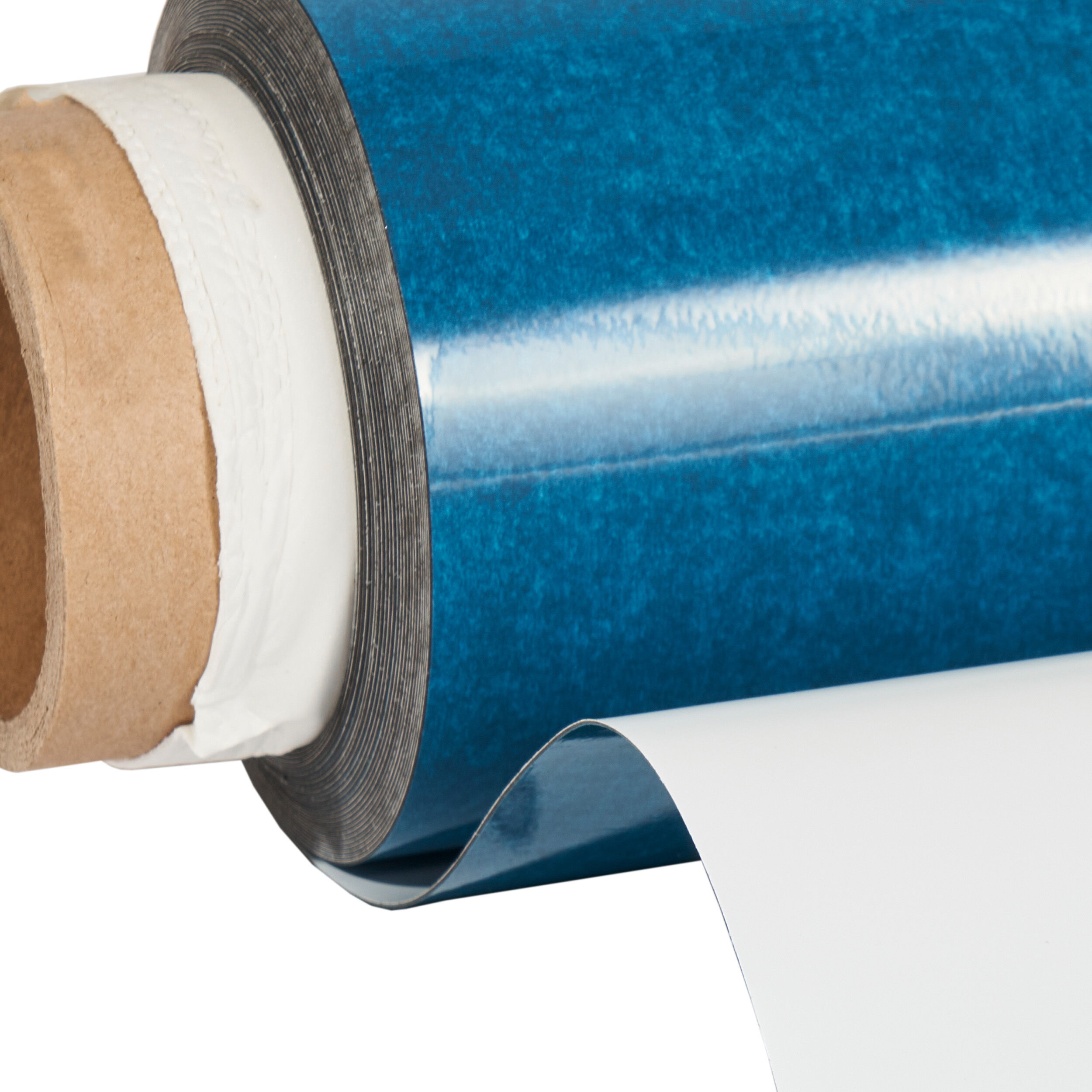 HMT Feuille ferreuse autocollante blanche, épaisseur 0,5 mm, largeur 1.000 mm 10 m, CPE, fer, PVC