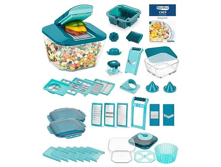 Genius Nicer Dicer Chef Professional Gemüseschneider Deluxe 39-tlg, Gemüsehobel