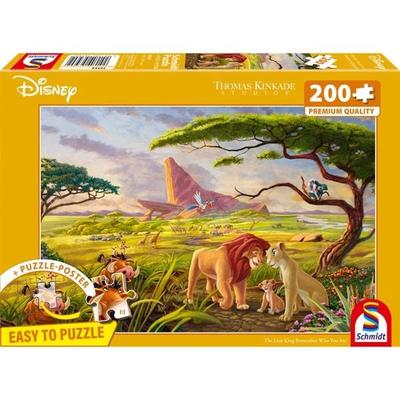 Schmidt 56560 - Disney, König der Löwen, Puzzle mit Poster, 200 Teile aus NATPAX® Graspappe