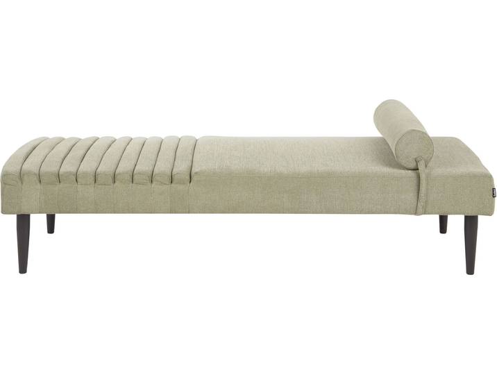 BELIANI Chaiselongue Grün Stoffbezug Gesteppt mit Kissen Metallgestell Modernes Design Liegesessel Relaxliege für Wohnzimmer Schlafzimmer Indoor