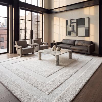 SAFAVIEH Florida Shag Carlinde Border 1.2-inch Thick Rug