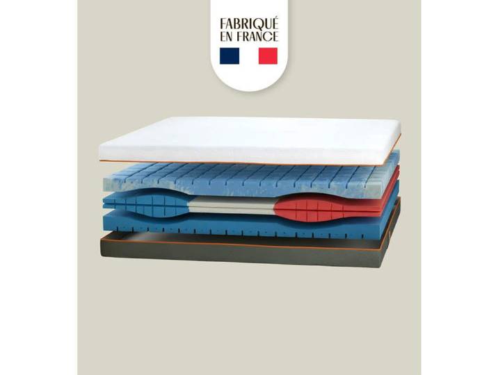 Matelas Français Réversible - 140x190 - Moelleux ou Tonique - Compatible Literie Relaxation - Matelas 4 saisons - Dormez Français