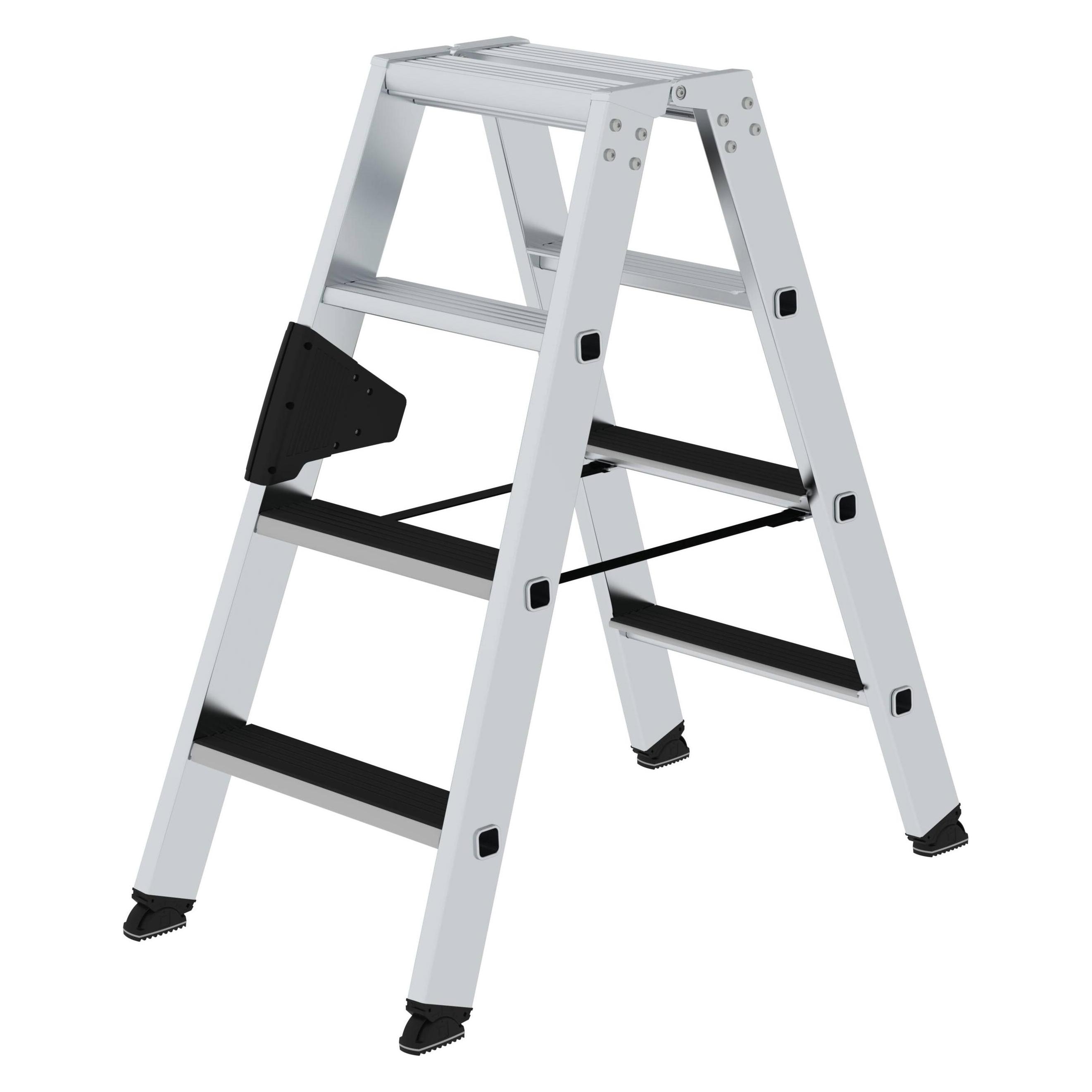Munk Stufen-Stehleiter beidseitig begehbar mit clip-step 2x4 Stufen (Stehleiter, 245 cm) (041604)