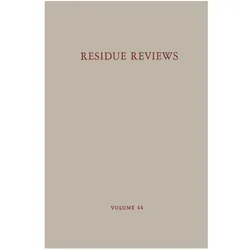 Residue Reviews, Fachbücher von Francis A. Gunther