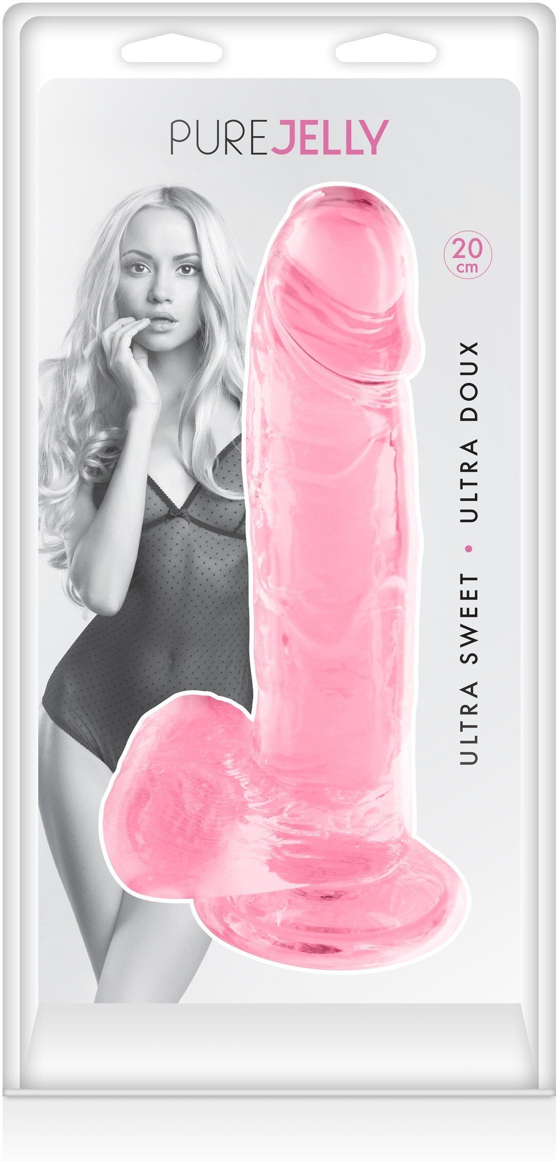 Pure Gode jelly rose ventouse taille L 20cm